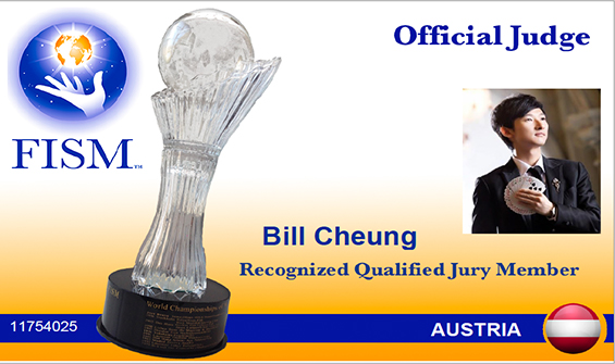 We would like to congratulate Bill Cheung on being the youngest FISM qualified jury member. 